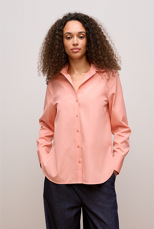 Cotton Poplin Long Sleeve Shirt