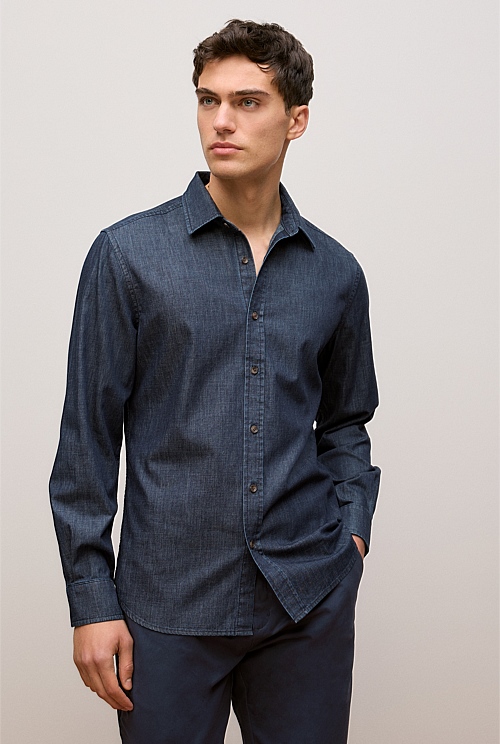 Regular Fit Denim Chambray Shirt