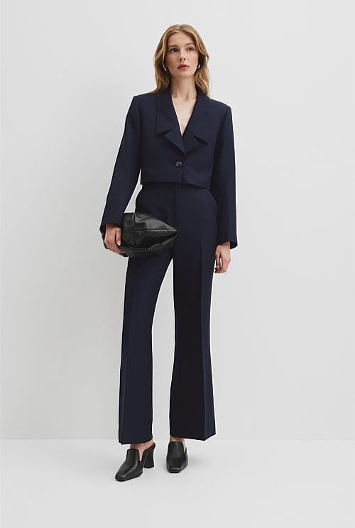 Cropped Lapel Blazer