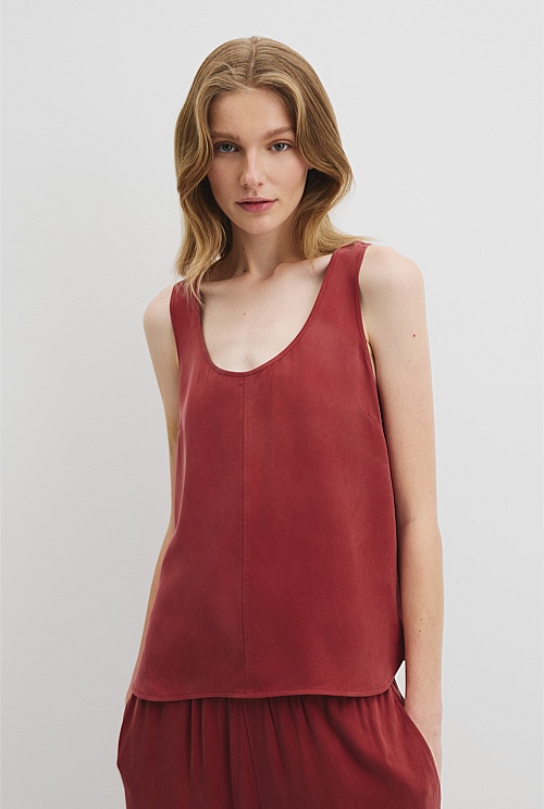 Cupro Scoop Neck Tank Cupro Scoop Neck Tank