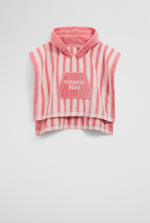 Cotton Stripe Logo Poncho Cotton Stripe Logo Poncho