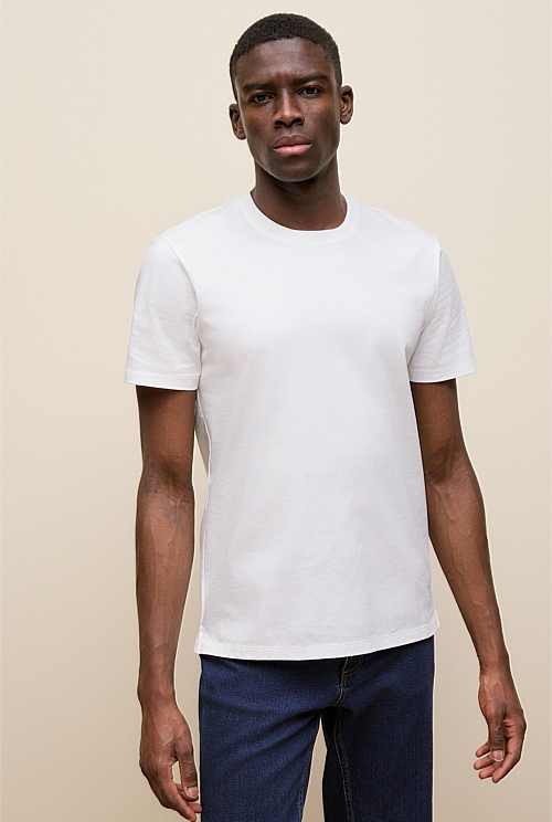 Mercerised Cotton Crew T-shirt Mercerised Cotton Crew T-shirt