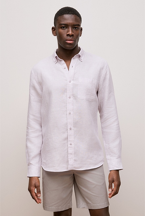 Regular Fit Linen End On End Shirt