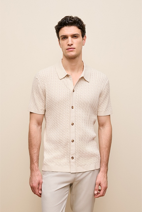 Cotton Cable Short Sleeve Shirt Cotton Cable Short Sleeve Shirt