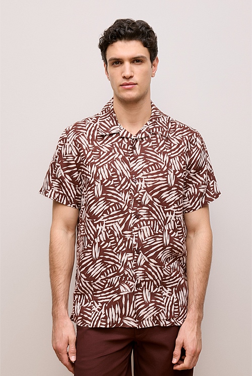 Etch Linen Camp Shirt