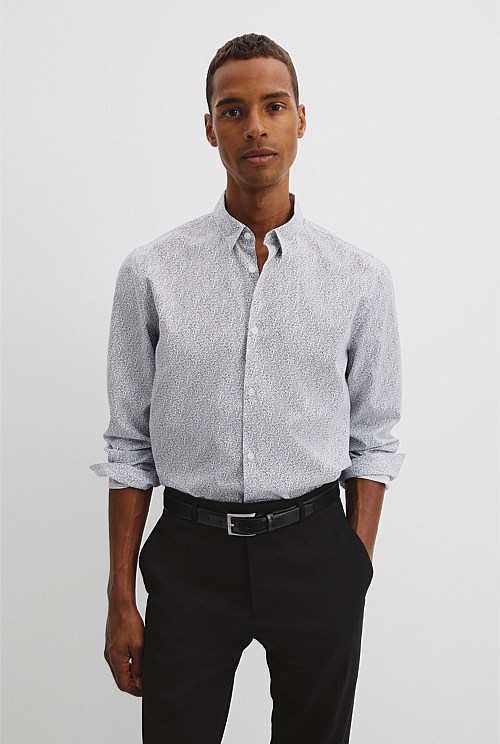Slim Fit Print Cotton Shirt Slim Fit Print Cotton Shirt