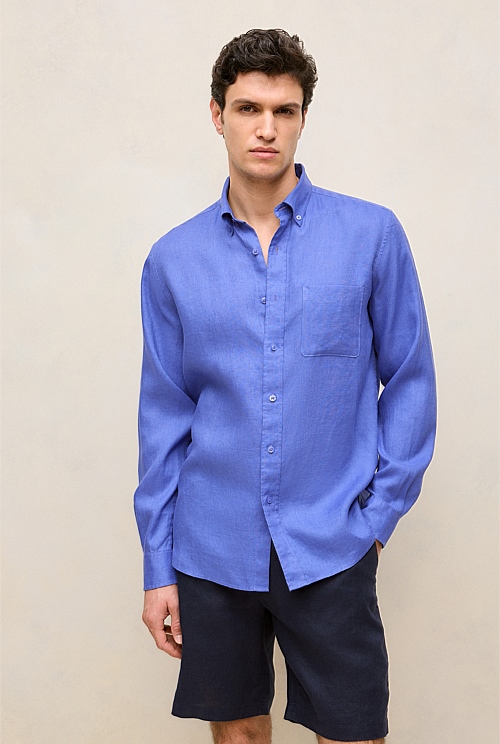 Regular Fit Linen Classic Long Sleeve Shirt Regular Fit Linen Classic Long Sleeve Shirt