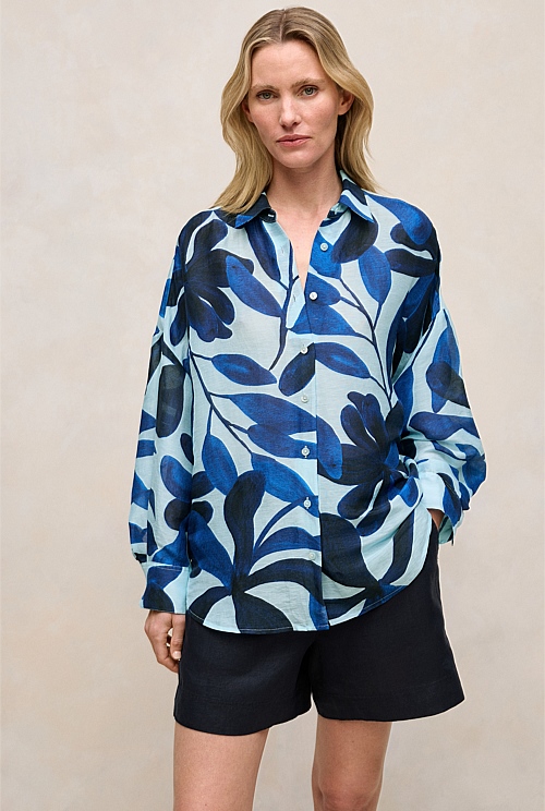Marea Linen Silk Resort Shirt Marea Linen Silk Resort Shirt