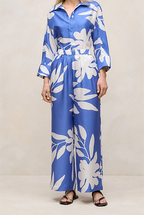 Marea Silk Twill Relaxed Pant Marea Silk Twill Relaxed Pant