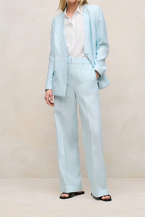 Linen Tailored Wide Leg Pant Linen Tailored Wide Leg Pant