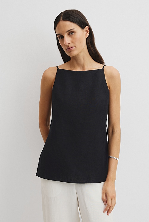Organically Grown Linen Longline Cami Organically Grown Linen Longline Cami