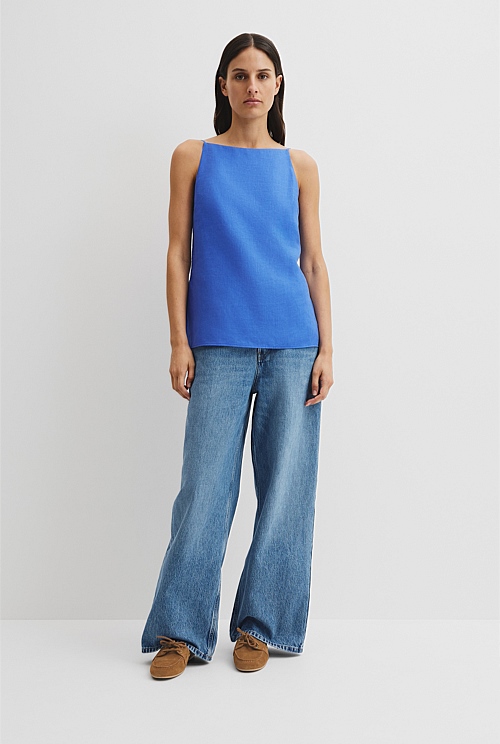 Organically Grown Linen Longline Cami Organically Grown Linen Longline Cami
