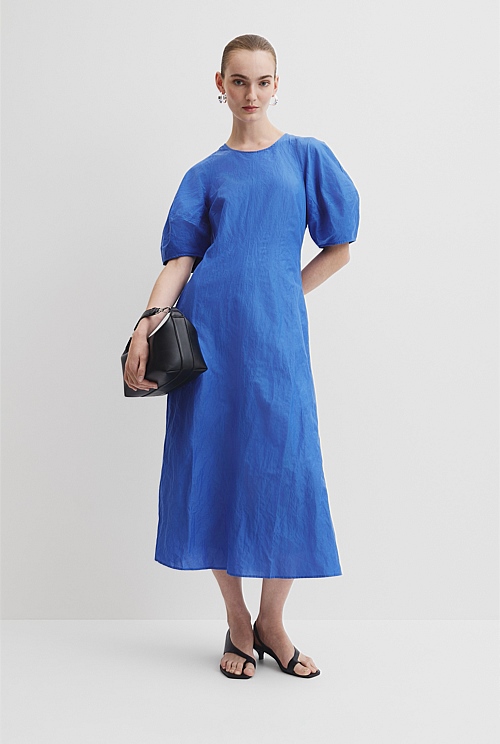 Blouson Sleeve Midi Dress Blouson Sleeve Midi Dress