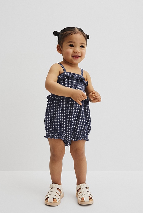Gingham Frill Romper Gingham Frill Romper