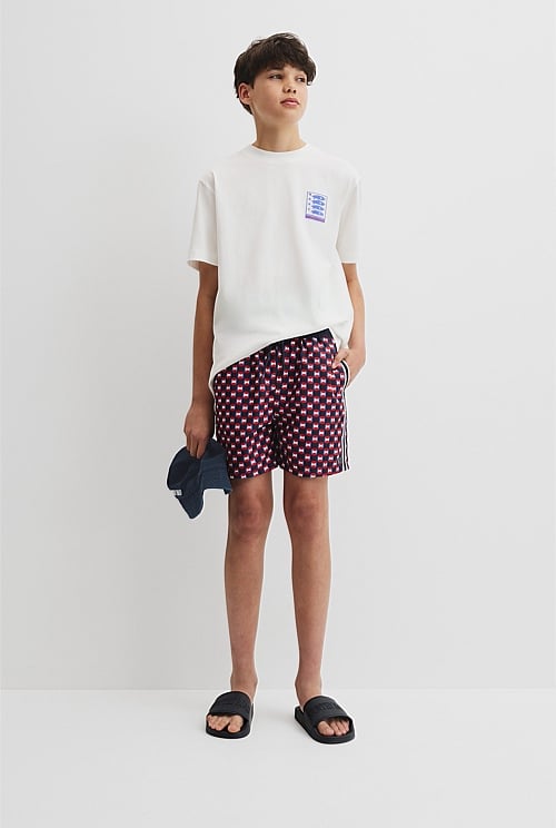 Teen Stripe Detail Board Short Teen Stripe Detail Board Short