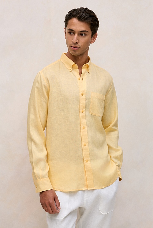 Regular Fit Linen Classic Long Sleeve Shirt Regular Fit Linen Classic Long Sleeve Shirt