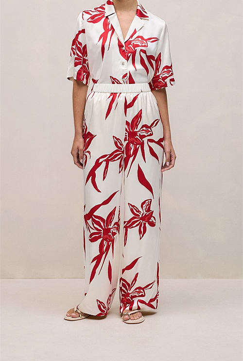 Wild Iris Satin Relaxed Pant Wild Iris Satin Relaxed Pant