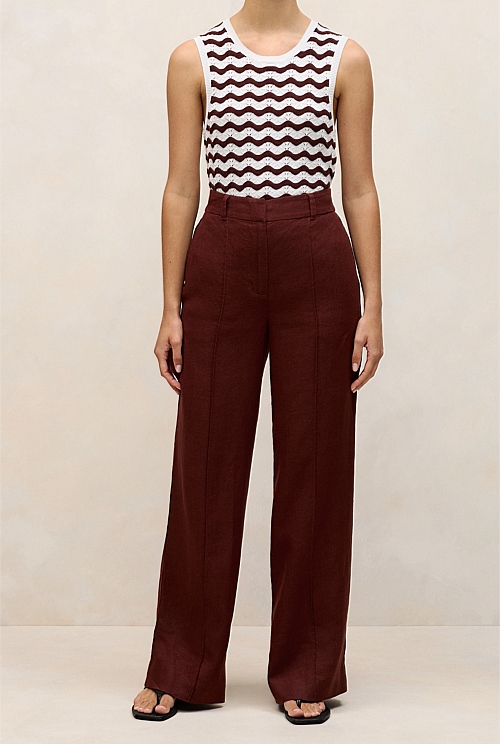 Linen Pintucked Pant Linen Pintucked Pant