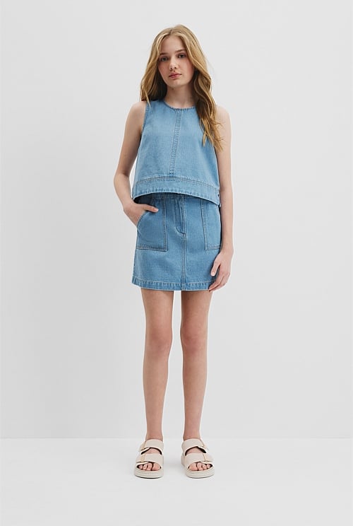 Teen Denim Shell Top Teen Denim Shell Top