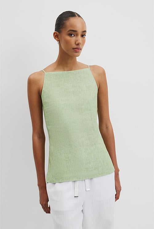 Organically Grown Linen Longline Cami Organically Grown Linen Longline Cami