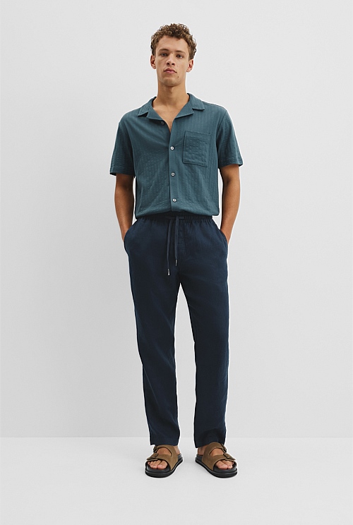 Relaxed Fit Organically Grown Linen Drawcord Pant Relaxed Fit Organically Grown Linen Drawcord Pant