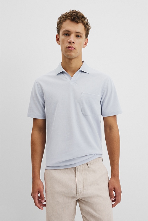 Australian Cotton Textured Stripe Trophy Polo Australian Cotton Textured Stripe Trophy Polo