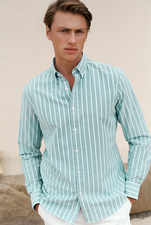Regular Fit Yarn Dyed Stripe Oxford Shirt Regular Fit Yarn Dyed Stripe Oxford Shirt