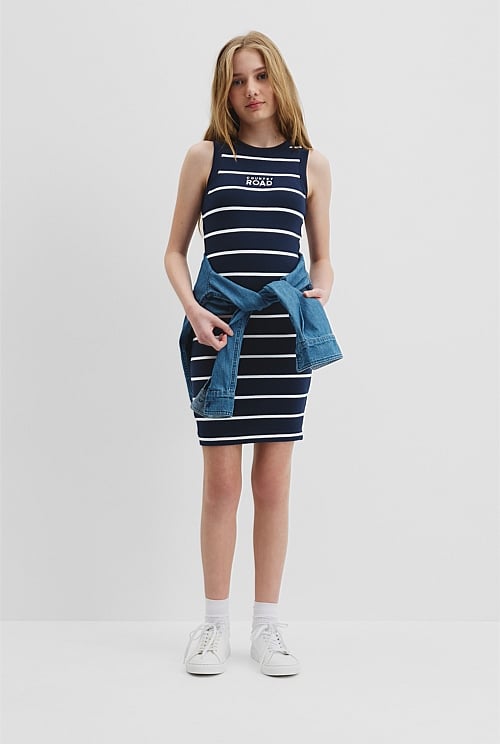 Teen Stripe Rib Tank Dress Teen Stripe Rib Tank Dress