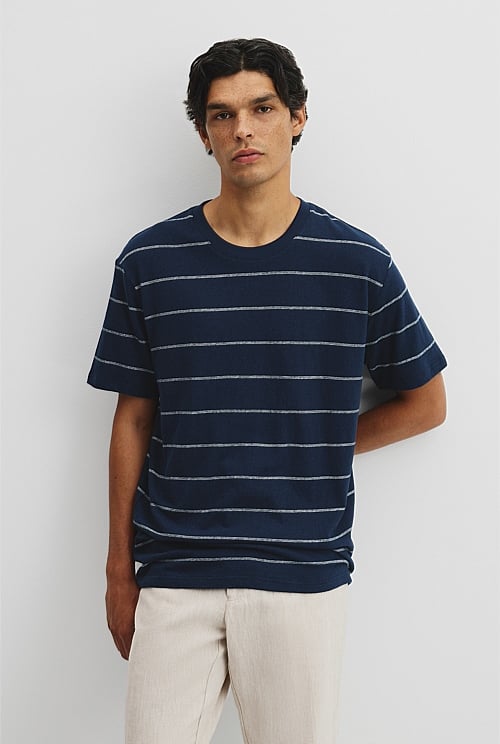 Hemp Slub StripeT-Shirt Hemp Slub StripeT-Shirt