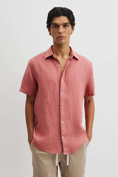 Organically Grown Linen Regular Fit Short Sleeve Shirt Organically Grown Linen Regular Fit Short Sleeve Shirt