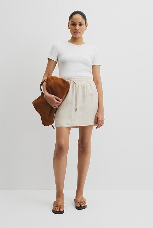 Pull On Linen Skirt Pull On Linen Skirt
