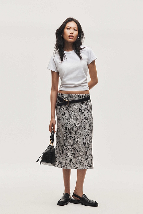 Print Midi Skirt Print Midi Skirt