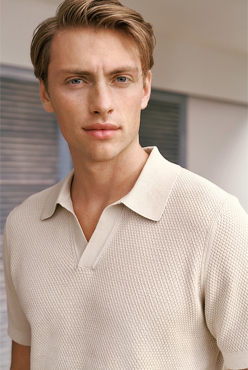 Cotton Texture Stitch Polo Cotton Texture Stitch Polo