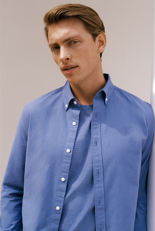 Regular Fit Monogram Oxford Shirt Regular Fit Monogram Oxford Shirt