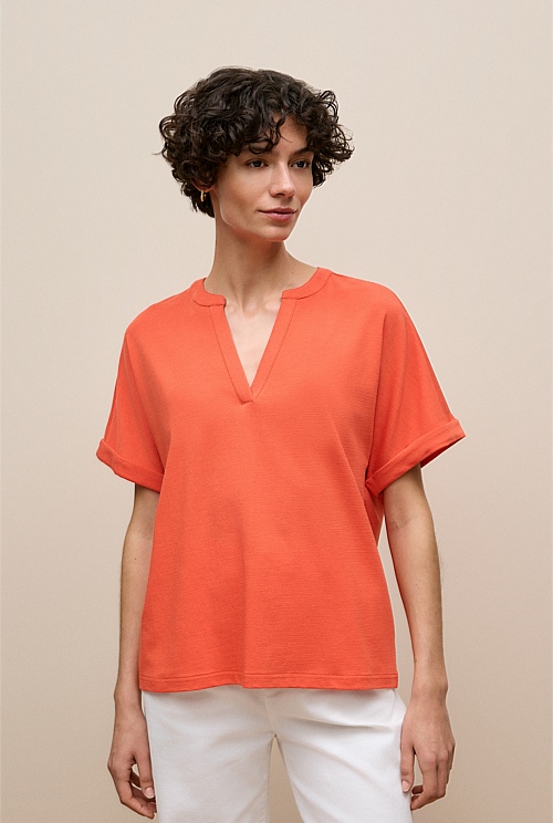 Relaxed V Neck T-shirt Relaxed V Neck T-shirt
