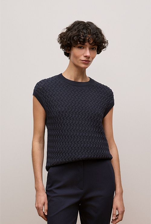 Cotton Knit Sleeveless Tunic Cotton Knit Sleeveless Tunic