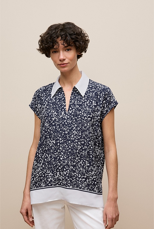 Carraway Cap Sleeve Blouse Carraway Cap Sleeve Blouse