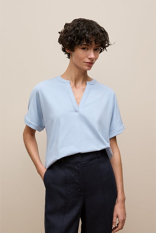 Relaxed V Neck T-shirt Relaxed V Neck T-shirt