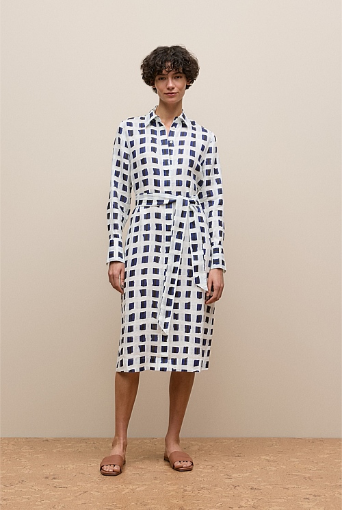 Tide Linen Long Sleeve Shirt Dress Tide Linen Long Sleeve Shirt Dress