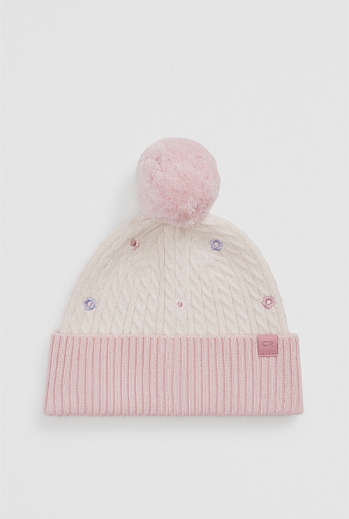 Cable Embroidered Beanie Cable Embroidered Beanie