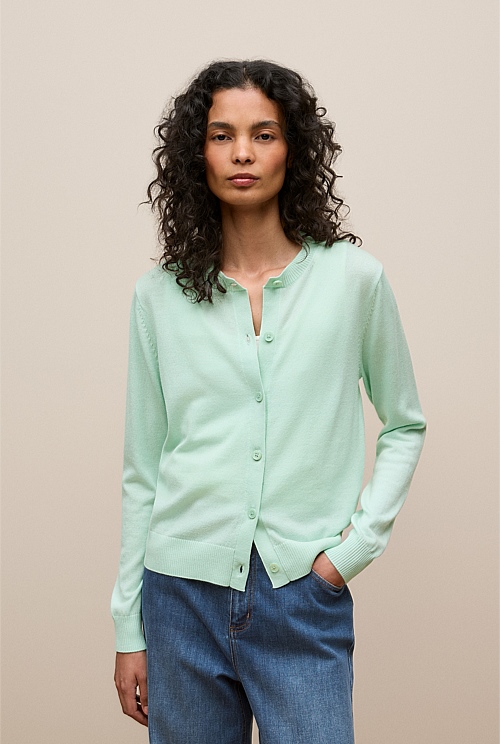 Merino Classic Crew Cardigan Merino Classic Crew Cardigan