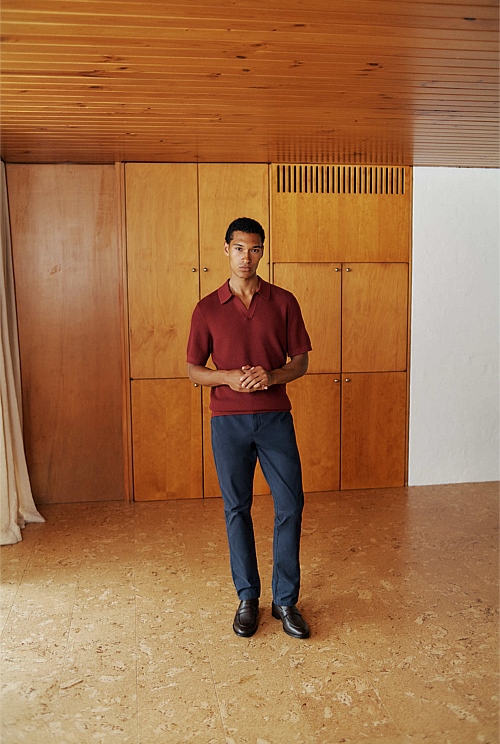Cotton Texture Stitch Polo Cotton Texture Stitch Polo