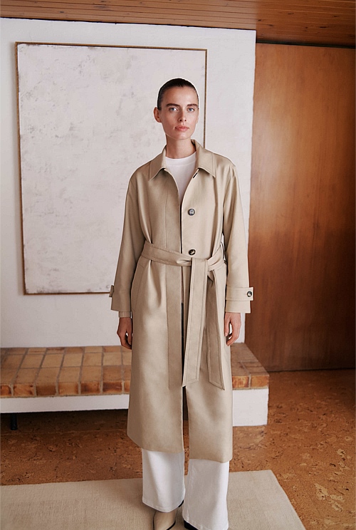 Double Cloth Longline Trench Coat Double Cloth Longline Trench Coat