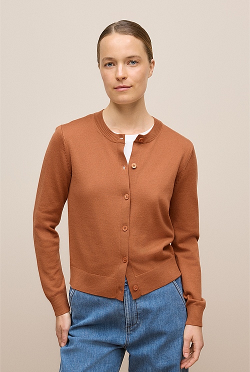 Merino Classic Crew Cardigan Merino Classic Crew Cardigan