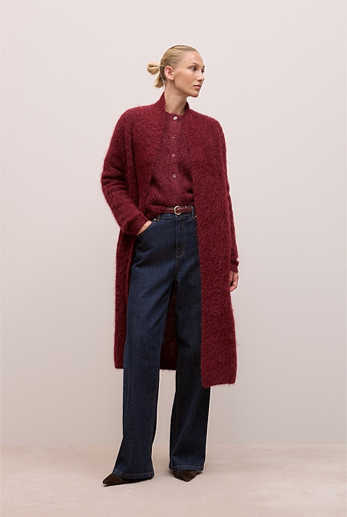 Brushed Alpaca Longline Cardigan Brushed Alpaca Longline Cardigan