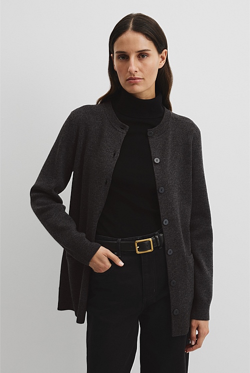 Compact Wool Longline Cardigan Compact Wool Longline Cardigan
