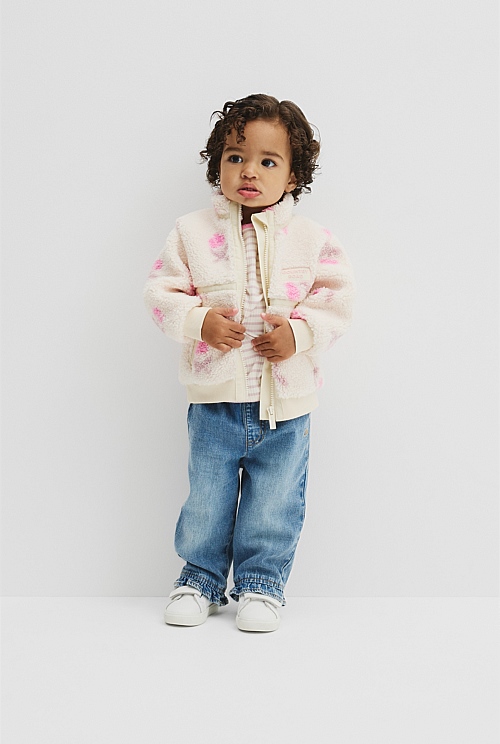Print Sherpa Zip Through Print Sherpa Zip Through