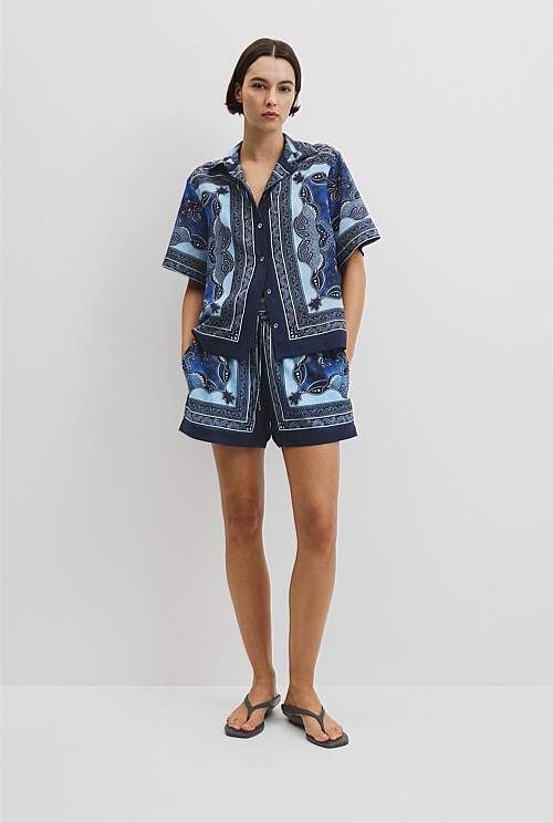 Scarf Print Short Scarf Print Short