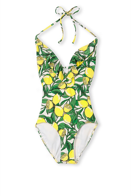 Lemon Print Swimsuit