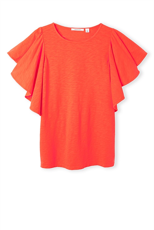 Frill Sleeve T-Shirt